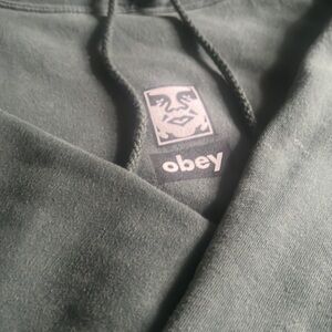 DARK GREEN OBEY HOODIE